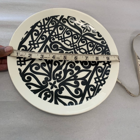 VTG MCM Elegant Black and White, China Dinner Plates LA MANCHA. Set of 4. - Picture 11 of 11